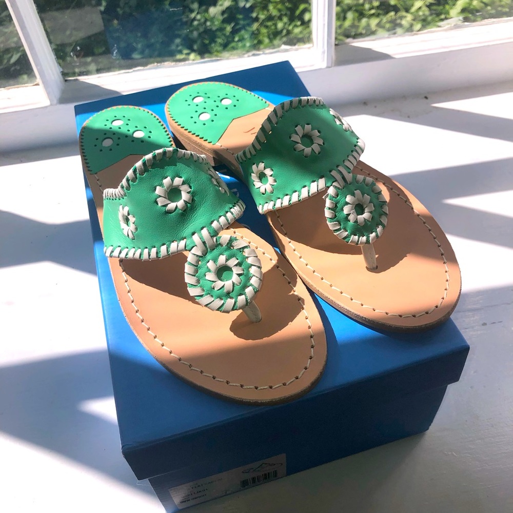 NWT JACK ROGERS TURQUOISE SANDALS SIZE 8